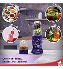 Nutri-blend, 400W, 22000 RPM 100% Full Copper Motor, Mixer-Grinder, Blender, SS Blades, 2 unbreakable Jars, 2 Years warranty, Purple, Recipe Book By Chef Sanjeev Kapoor